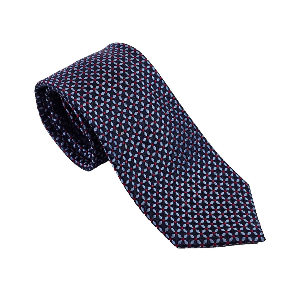 TOMMY HILFIGER Men's Navy Red Neck Tie Necktie 59" x 3.25" Standard‎ EUC Career